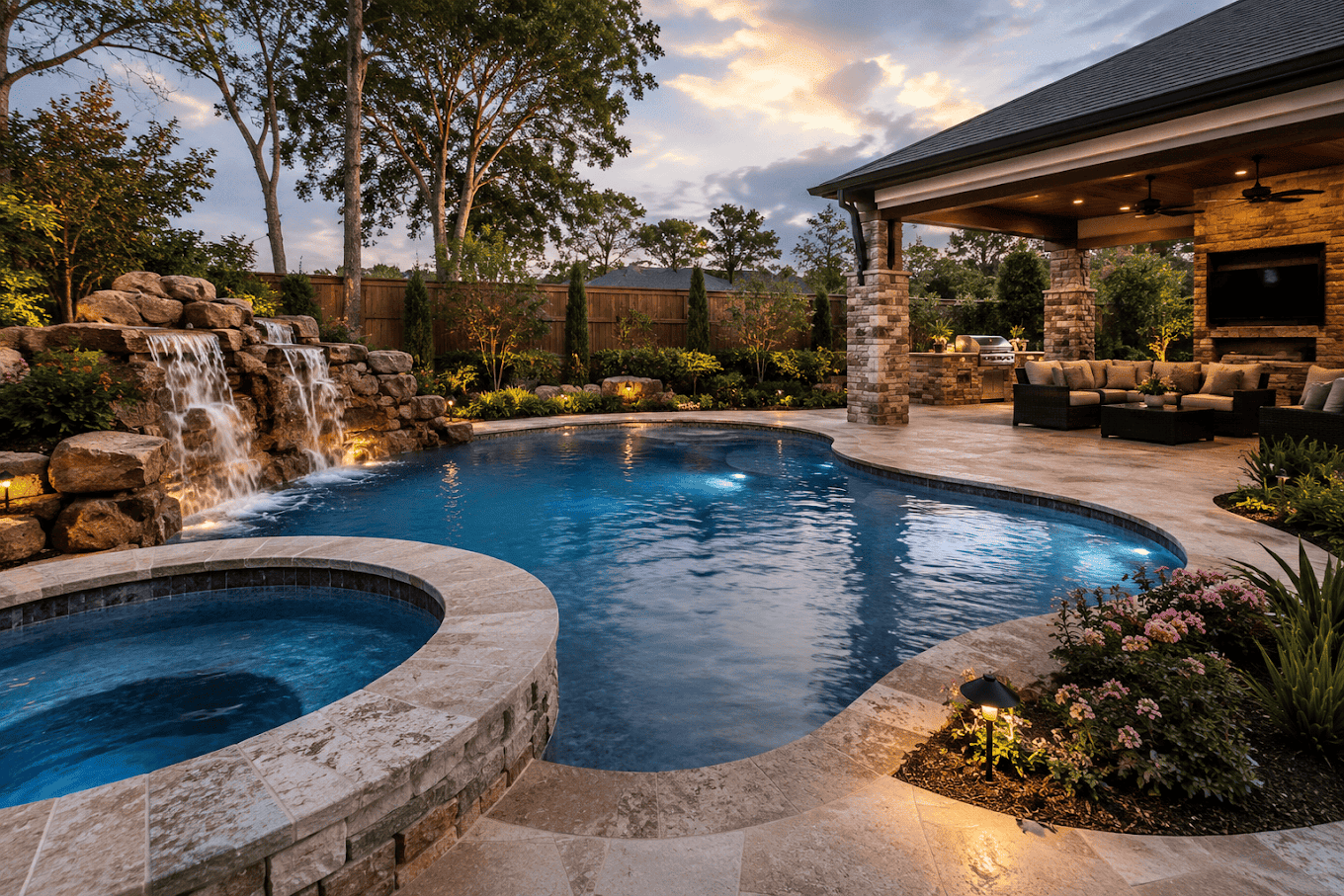 Compact Backyard Pool Renovation